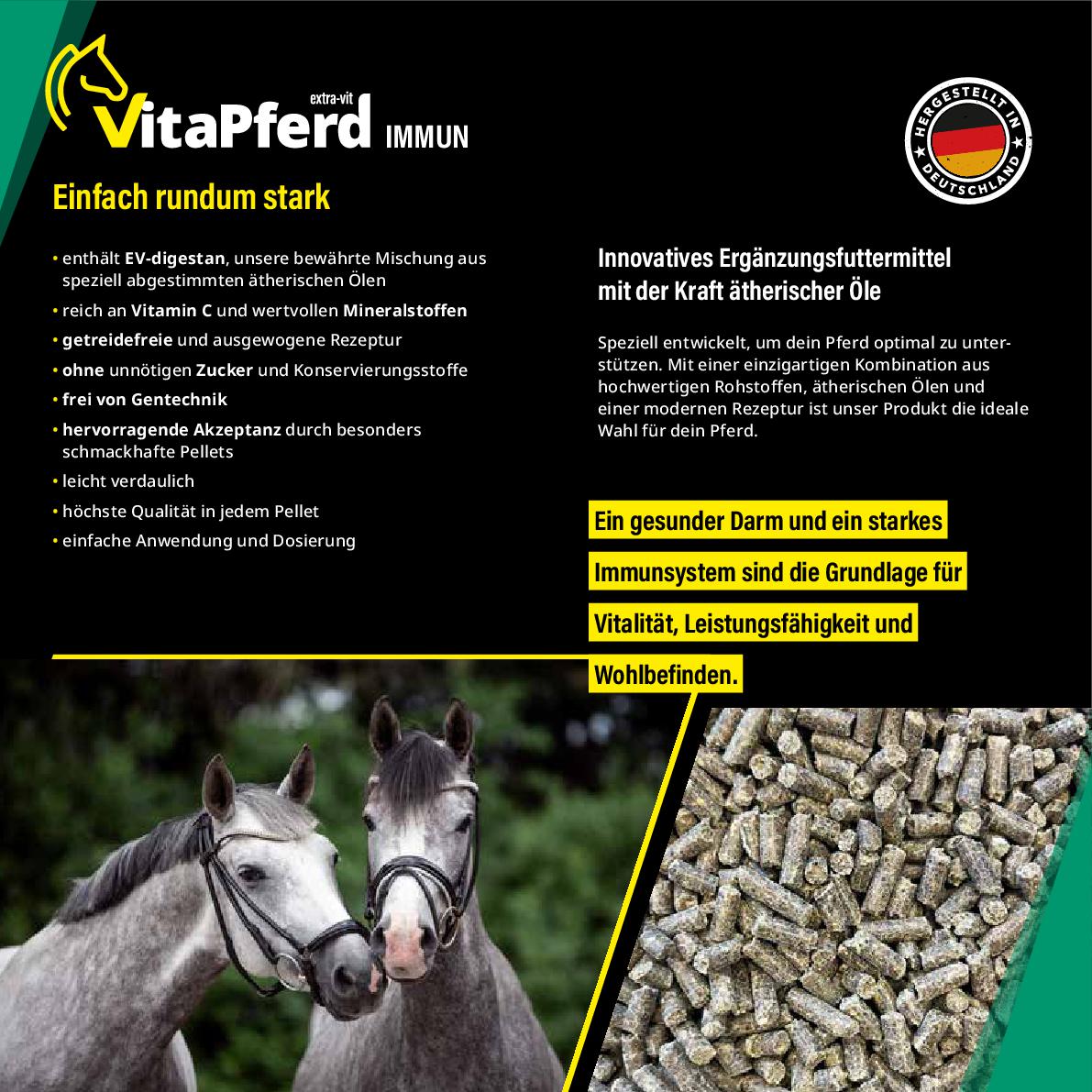 VitaPferd Immun - Ergänzungsfuttermittel für einen gesunden Darm und starkes Immunsystem