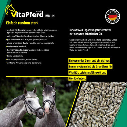 VitaPferd Immun - Ergänzungsfuttermittel für einen gesunden Darm und starkes Immunsystem