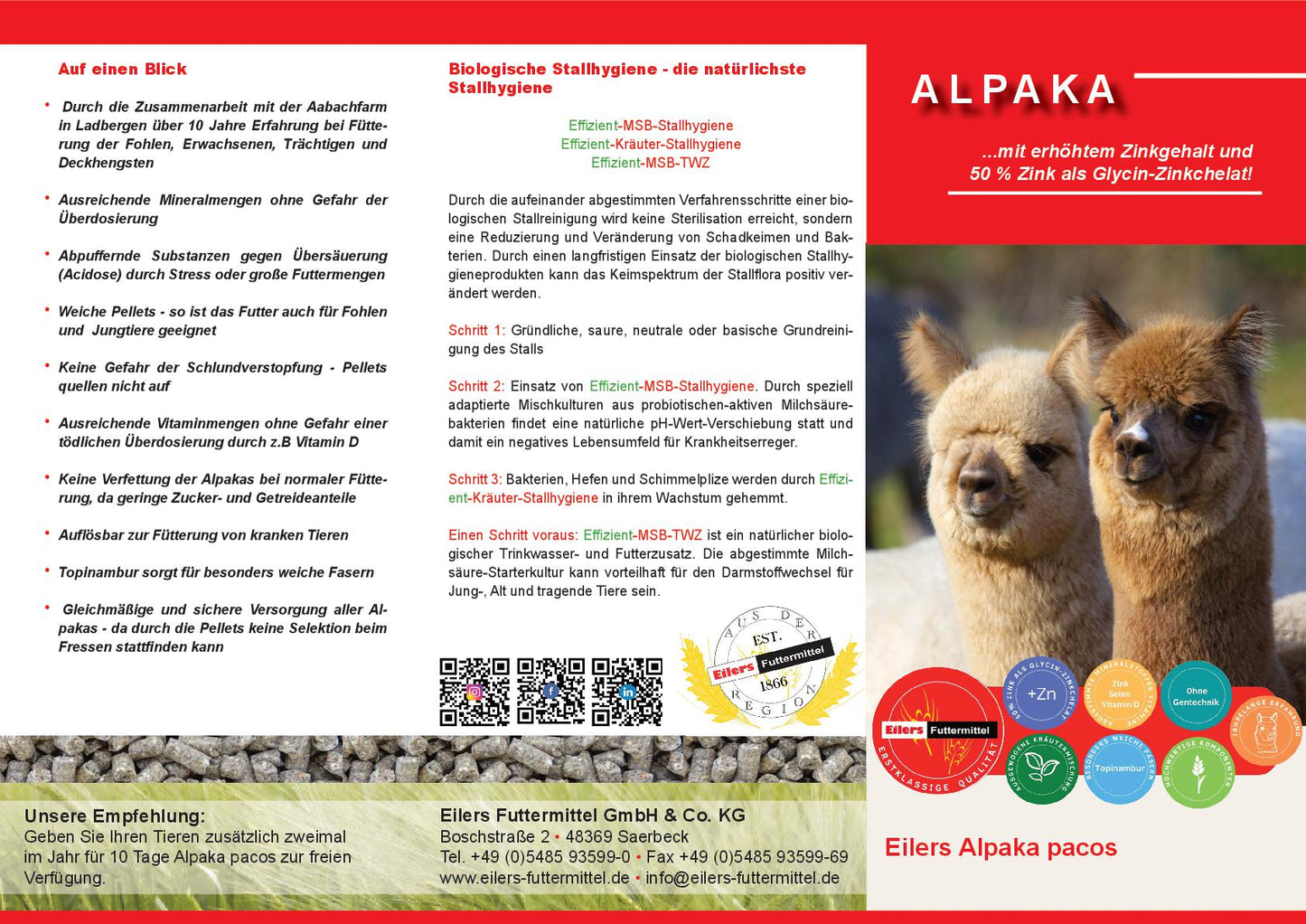Alpakafutter - Alpaka Pacos Pellets 15 kg